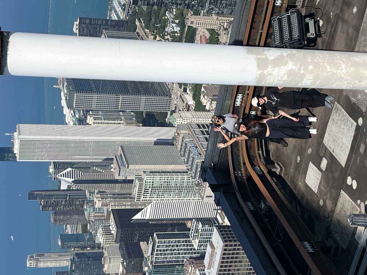 Overlooking the Chicago skyline during a team trip